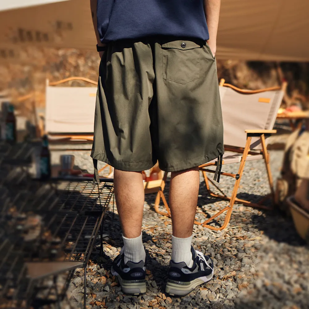 Pleated Workwear Simple Solid Color Woven Men's Shorts sold by Shopnova product image thumbnail 4