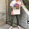 Racing Graphic Casual Loose Short Sleeve Men's T-Shirt sold by Shopnova