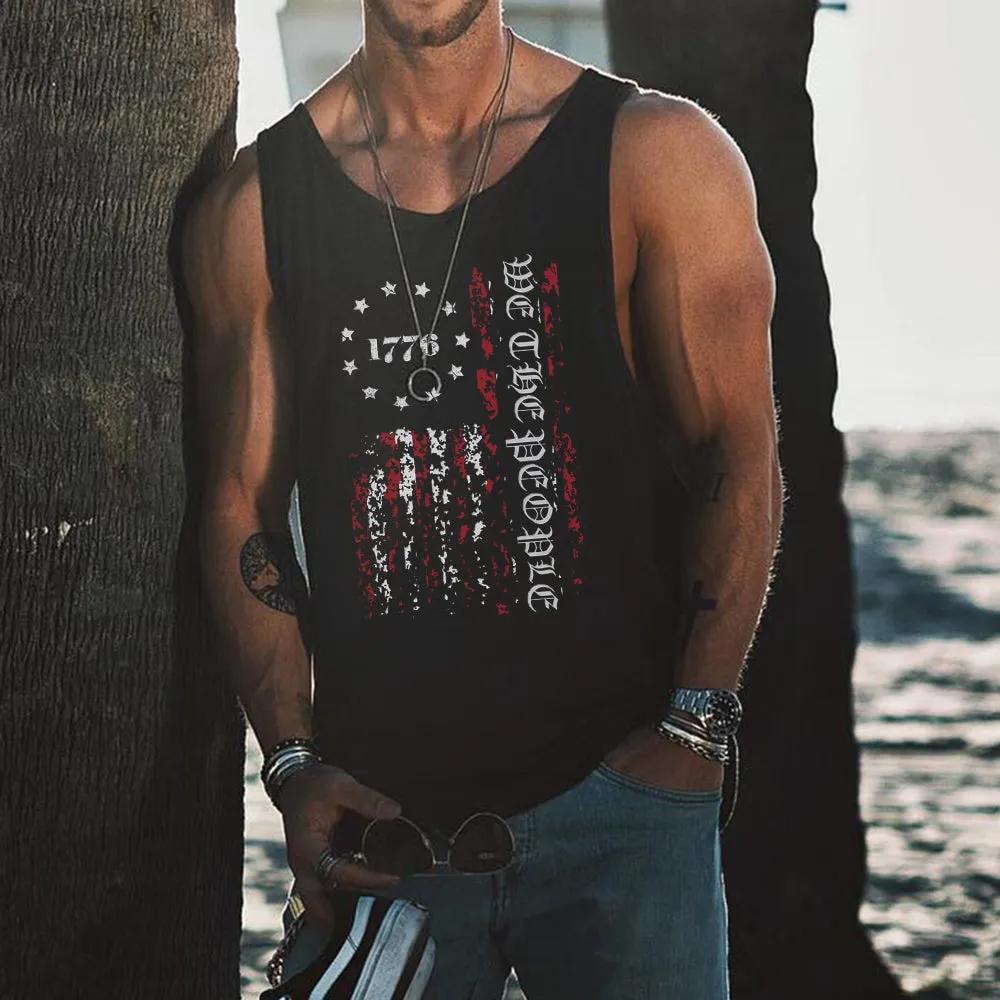 1776 Flag Men's Casual Tank Tops-A sold by Shopnova