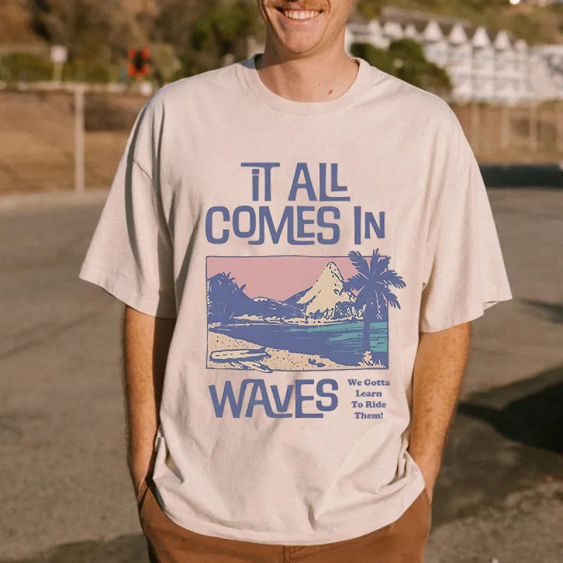 Life's Waves Philosophy Men's Surf Tee sold by Shopnova