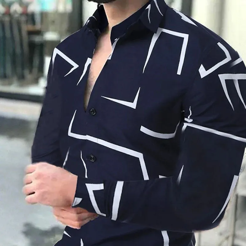 Casual Long-sleeved Printed Shirt sold by Shopnova product image thumbnail 2