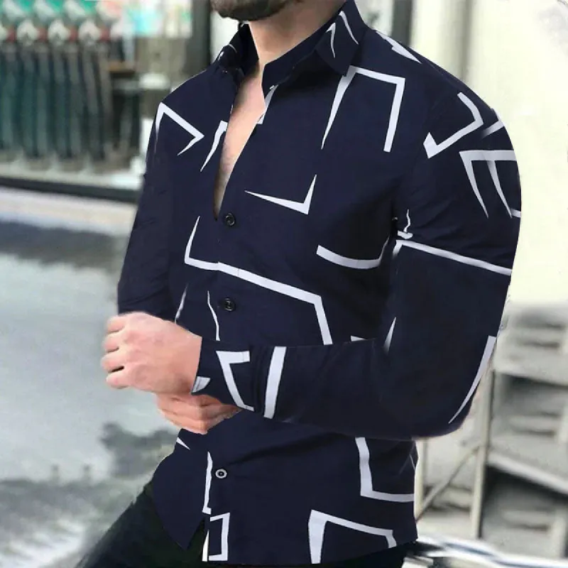 Casual Long-sleeved Printed Shirt sold by Shopnova