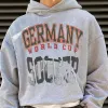 Germany World Cup Soccer Men's Fleece Hoodie 320g sold by Shopnova