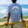 Dog Surfing Graphic Print Men's Cotton T-shirt sold by Shopnova