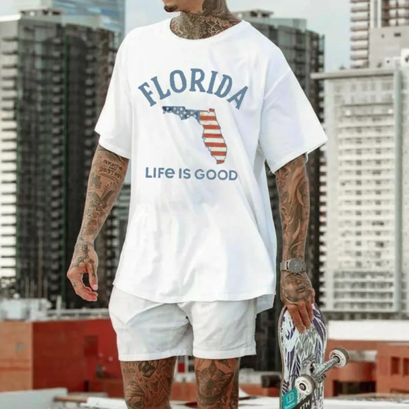 Alphabet Graphic Print Basic Athleisure Men's T-Shirt sold by Shopnova