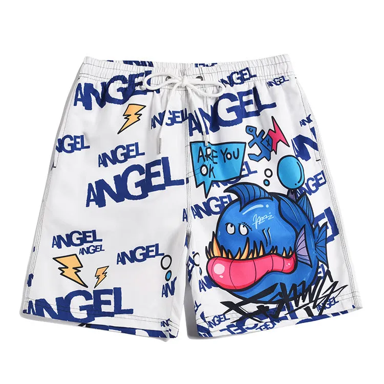 Men's beach pants loose casual cartoon printed shorts sold by Shopnova product image thumbnail 2