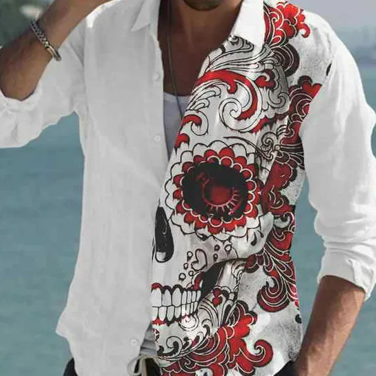 Personalized Fashion Printed Long Sleeve Simple Shirt sold by Shopnova product image thumbnail 2