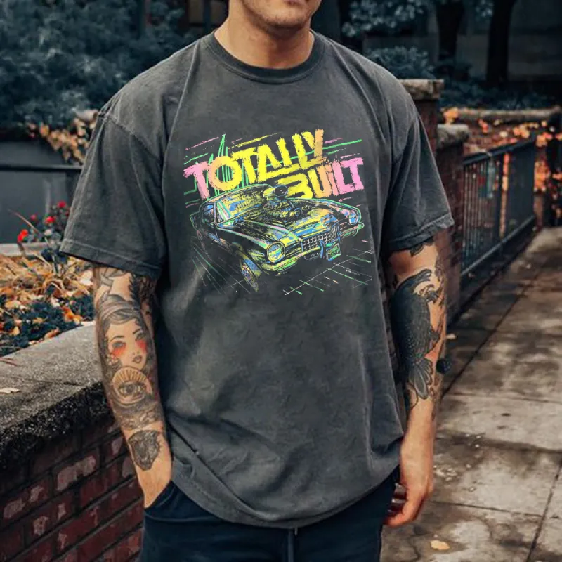 Letter Racing Graphic Casual Loose Short Sleeve Men's T-Shirt sold by Shopnova