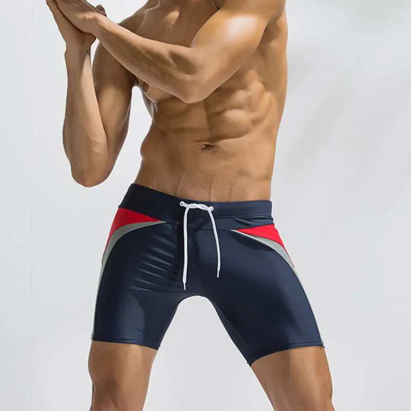 Men's Summer Colorblock Drawstring Swim Trunks sold by Shopnova