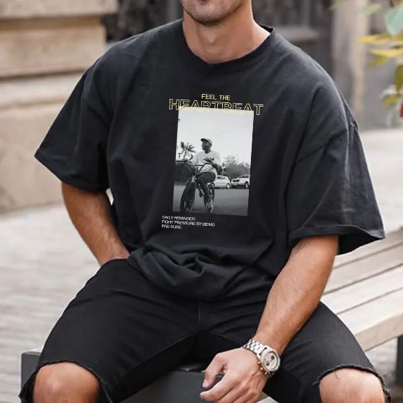 Alphabet Graphic Print Casual Men's T-Shirt sold by Shopnova