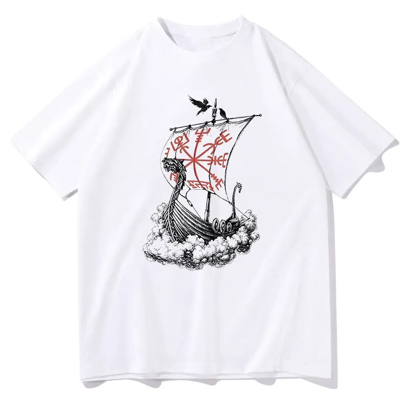 Voyage of the Vikings Viking Ship Drakkar Tee sold by Shopnova product image thumbnail 4