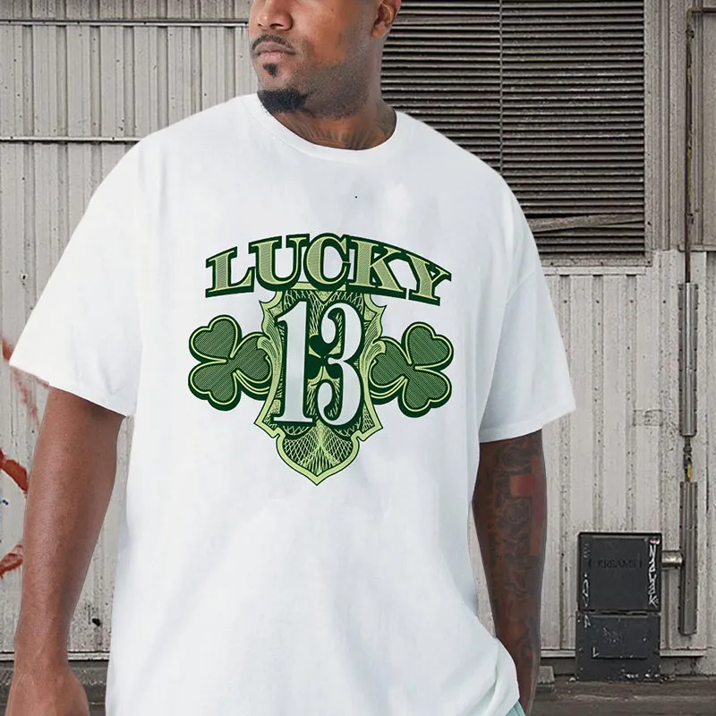 Lucky 13 Shamrock Irish Pride Men's White Tee sold by Shopnova product image thumbnail 2
