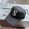 S Embroidered Retro Cap Hat sold by Shopnova
