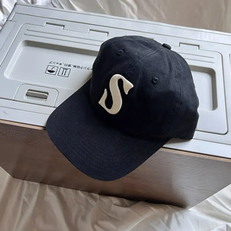 S Embroidered Retro Cap Hat sold by Shopnova