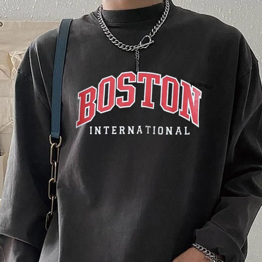 Boston Men's Casual Long Sleeve T-Shirts-B sold by Shopnova product image thumbnail 2