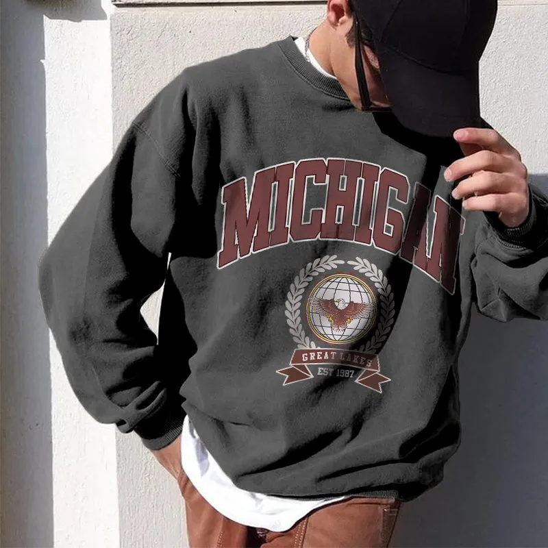 Men's Crew Neck Sweatshirt sold by Shopnova product image thumbnail 2
