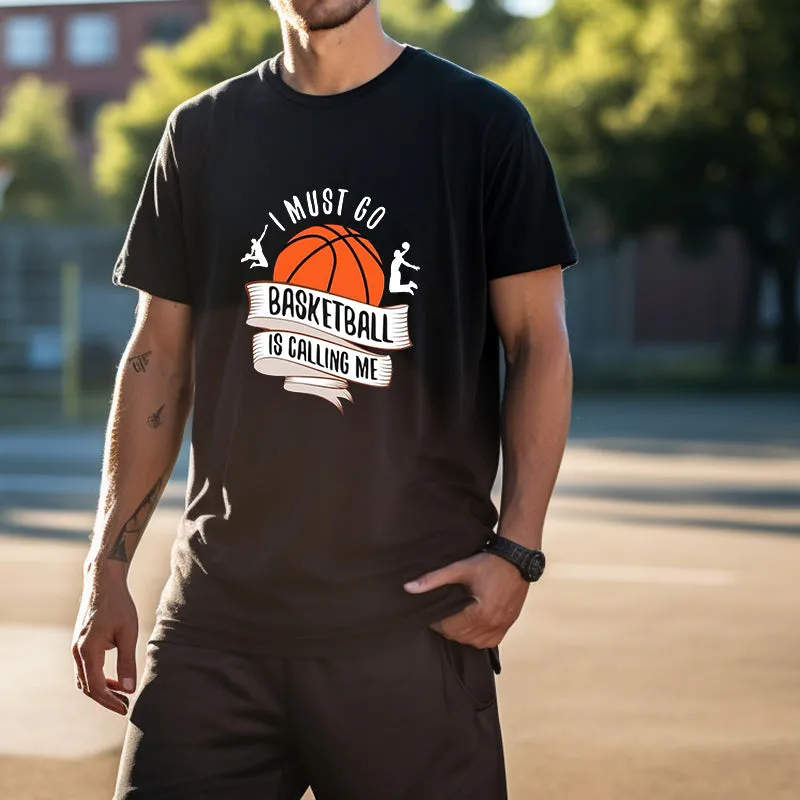 Baketball Lovers Hoops Calling Men's Black T-shirt sold by Shopnova