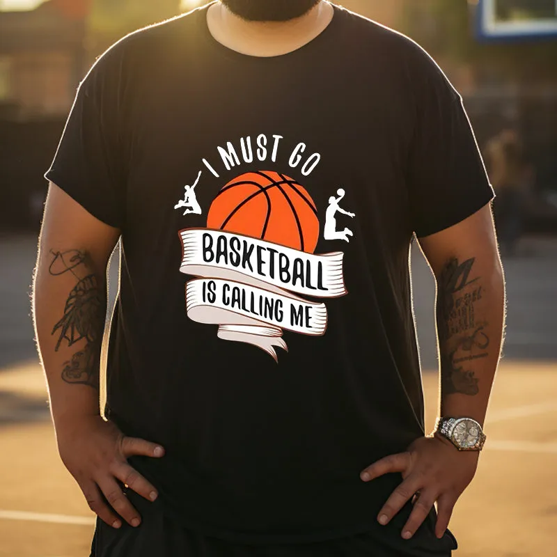 Baketball Lovers Hoops Calling Men's Black T-shirt sold by Shopnova product image thumbnail 3