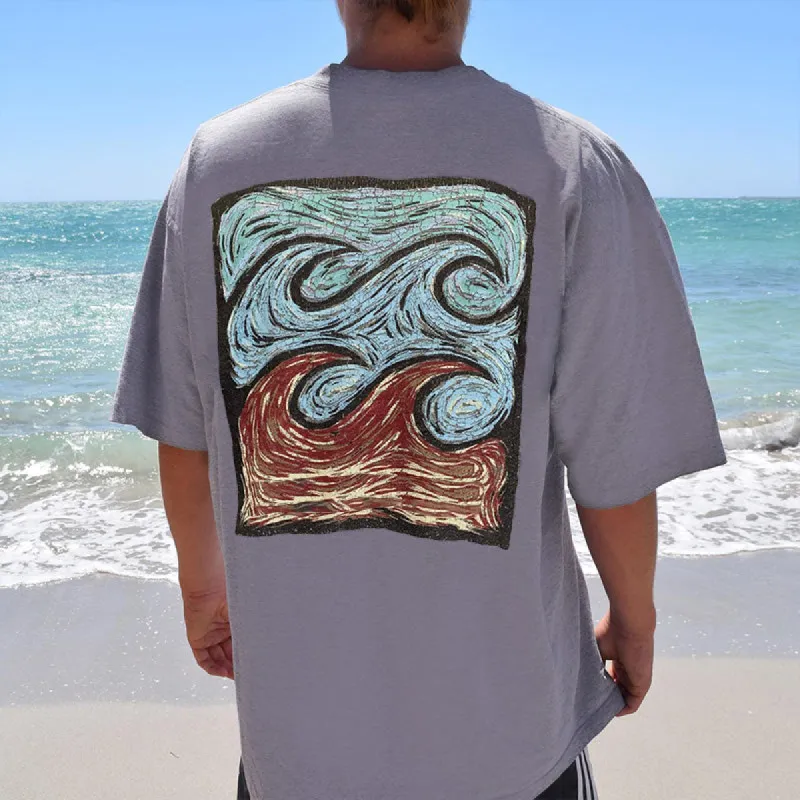 Men's Retro Waves Graphics Casual T-Shirts sold by Shopnova