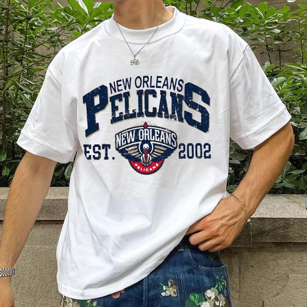 New Orleans Pelicans Men's Streetwear Short Sleeve T-shirts sold by Shopnova