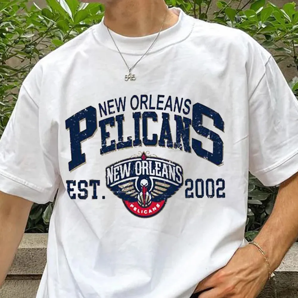 New Orleans Pelicans Men's Streetwear Short Sleeve T-shirts sold by Shopnova product image thumbnail 2