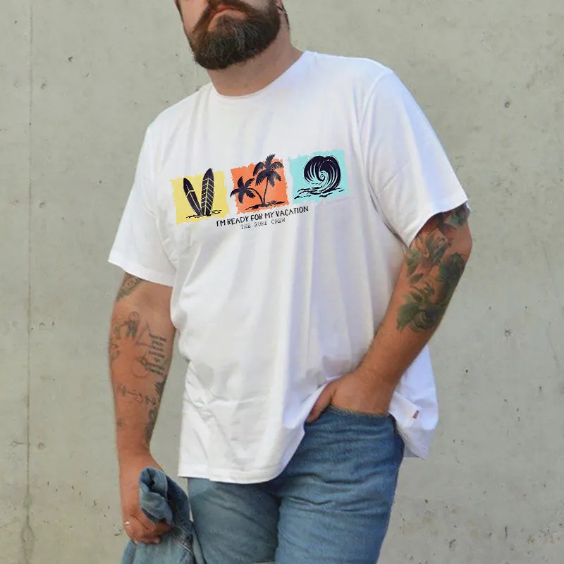 Vacation Vibes Beach Surf Men's Crew Neck T-shirt sold by Shopnova product image thumbnail 4