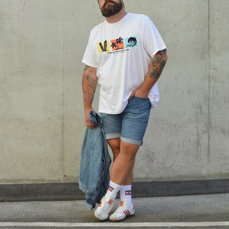 Vacation Vibes Beach Surf Men's Crew Neck T-shirt sold by Shopnova product image thumbnail 3