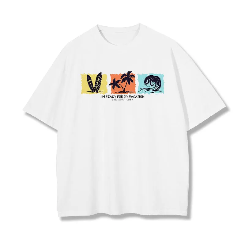 Vacation Vibes Beach Surf Men's Crew Neck T-shirt sold by Shopnova product image thumbnail 5
