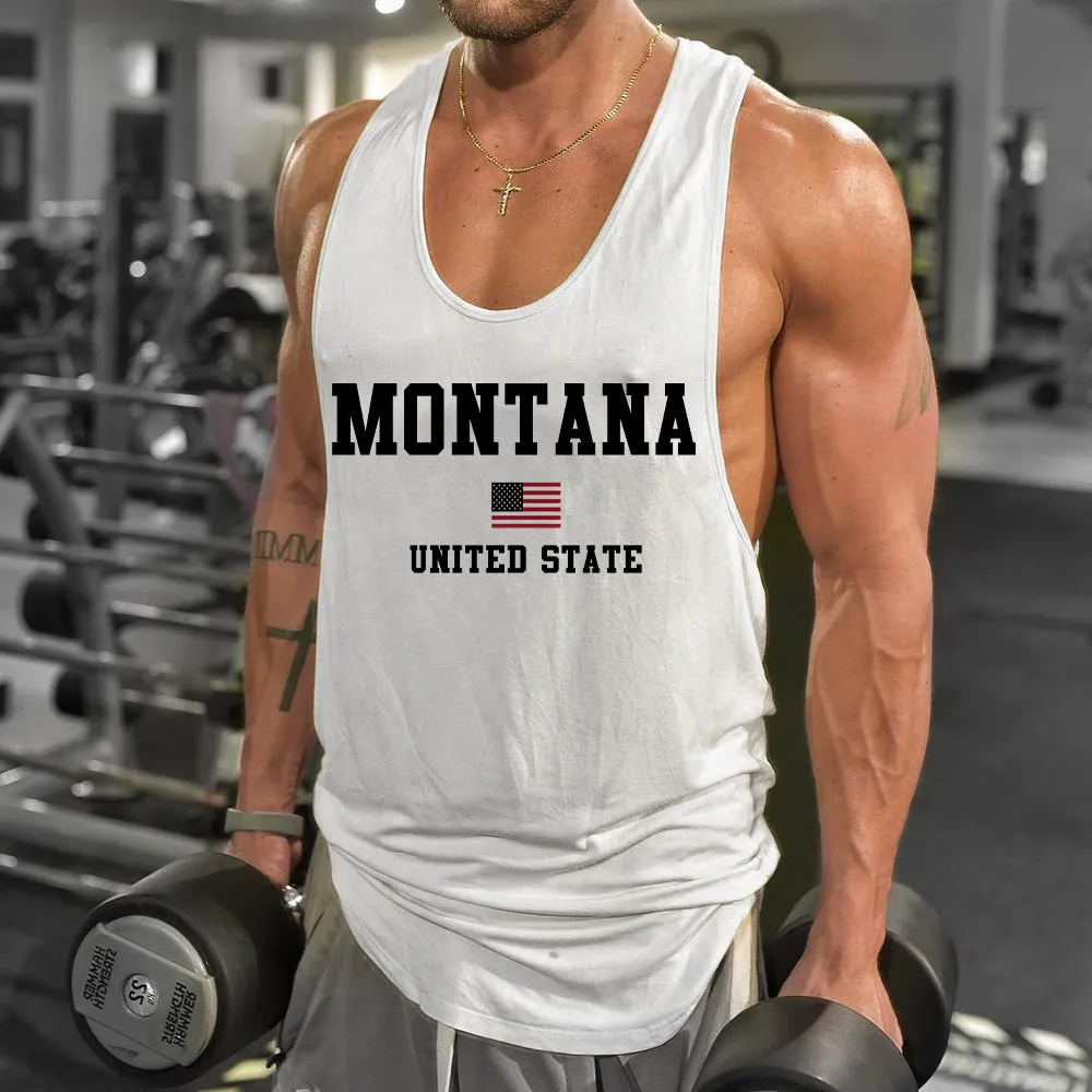 Montana Men's Street Casual Tank Top sold by Shopnova product image thumbnail 2