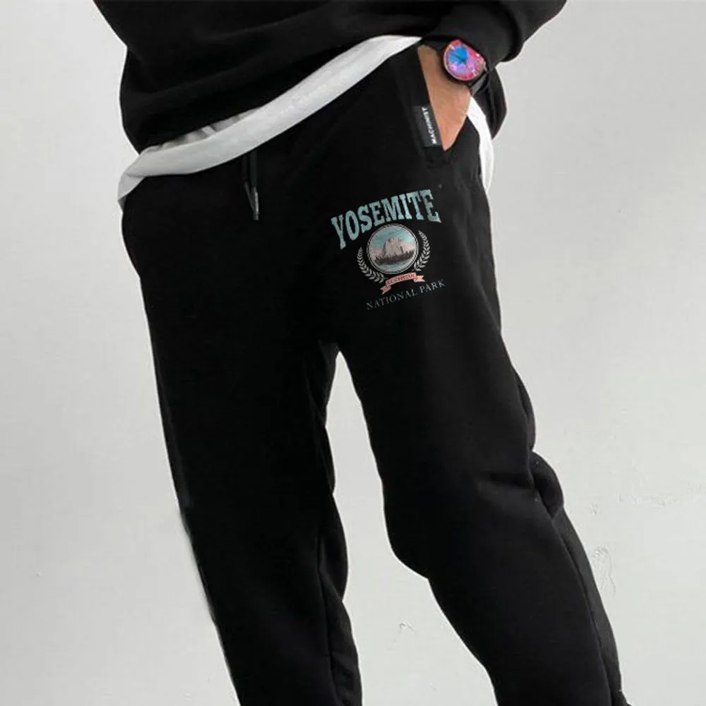 Yosemite National Park Men's Elastic Waistband Fleece Sweatpants sold by Shopnova product image thumbnail 2