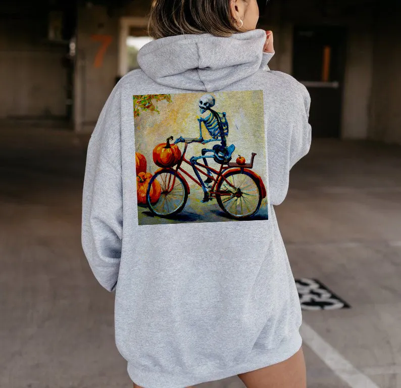 NOVAROPA™ Skull Printed Halloween Women's Hoodie Sweatshirts sold by Shopnova