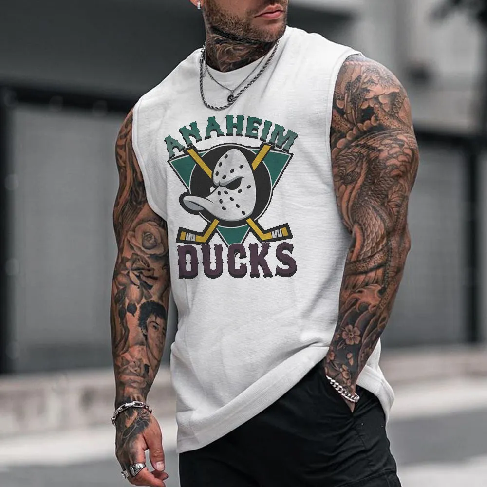 Mighty Duck Men's Streetwear Tank Tops-C sold by Shopnova