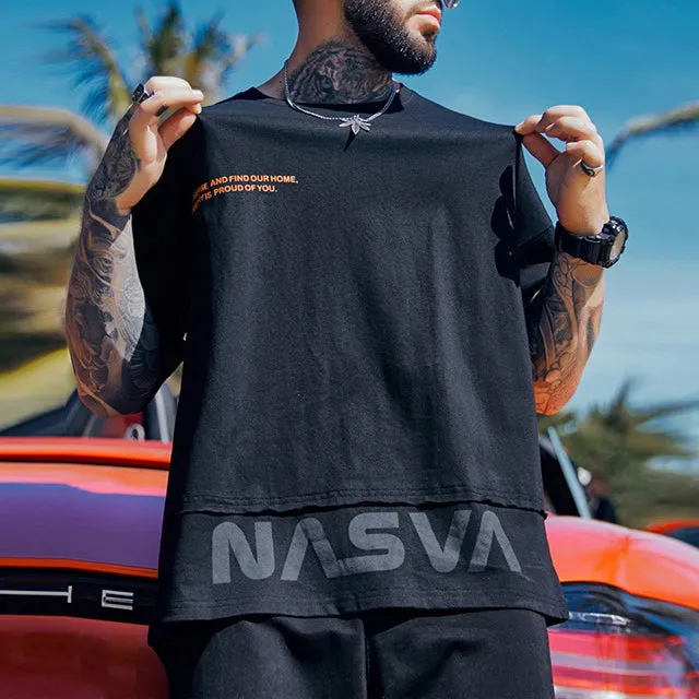 Patchwork short-sleeved T-shirt sold by Shopnova