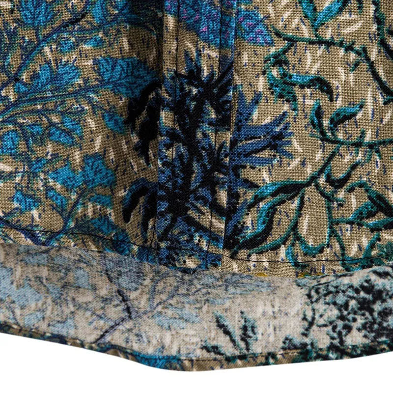 Cotton And Linen Printed Pocket Button-down Shirt sold by Shopnova product image thumbnail 3