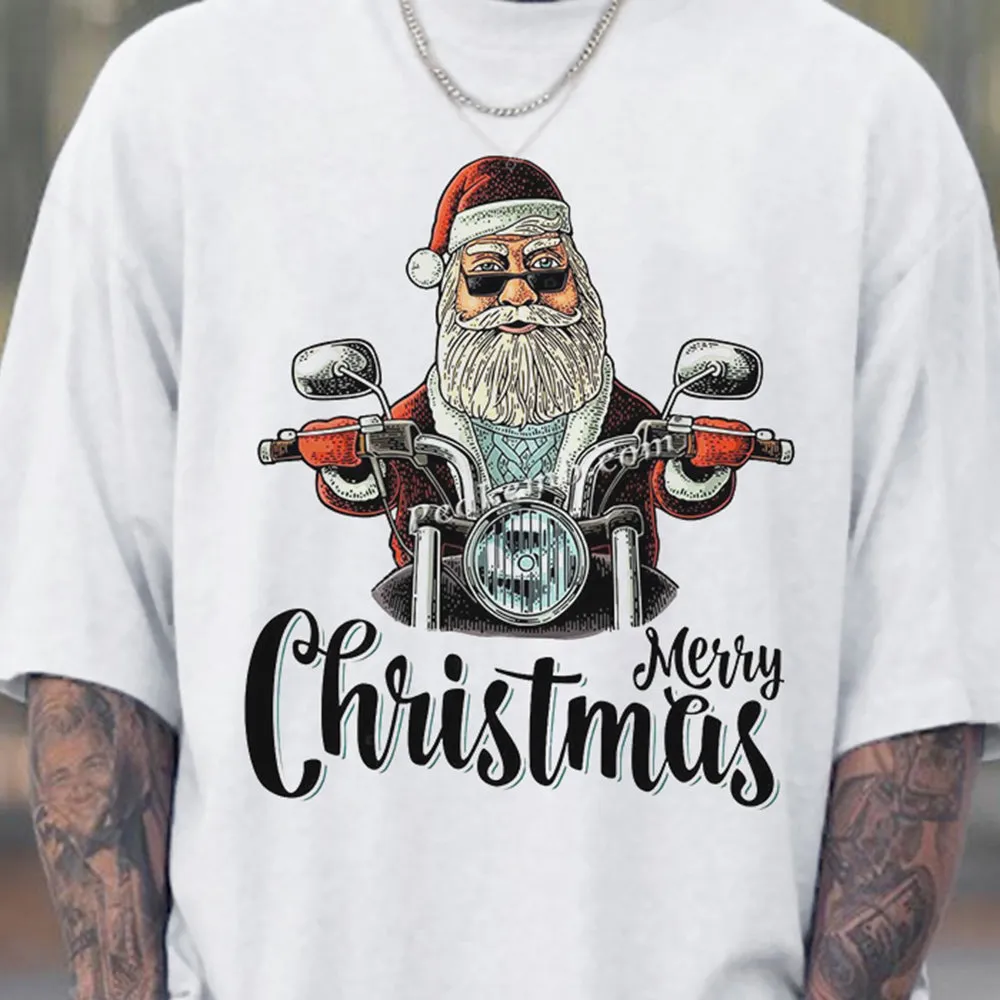 Christmas Santa Men's Oversized Casual T-Shirts sold by Shopnova product image thumbnail 2