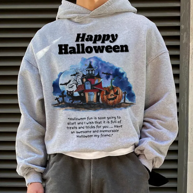 Halloween Graphics Casual Men's Hoodie Sweatshirt sold by Shopnova