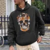 Skull Animal Graphic Print Men's Hoodie Sweatshirt sold by Shopnova