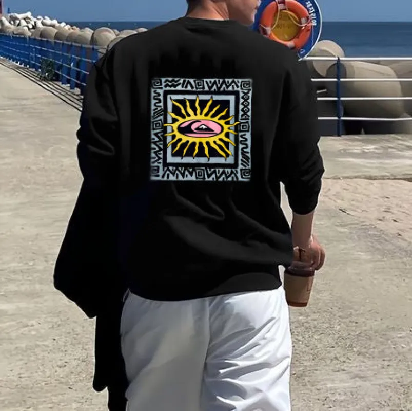Surfing Graphic Print Men's Sweatshirt sold by Shopnova