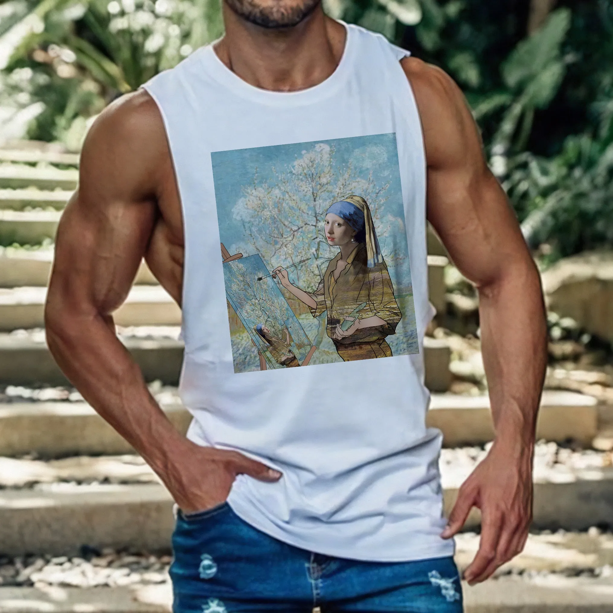 NOVAROPA™ Spoof Art Creative Print Men's Tank Top sold by Shopnova