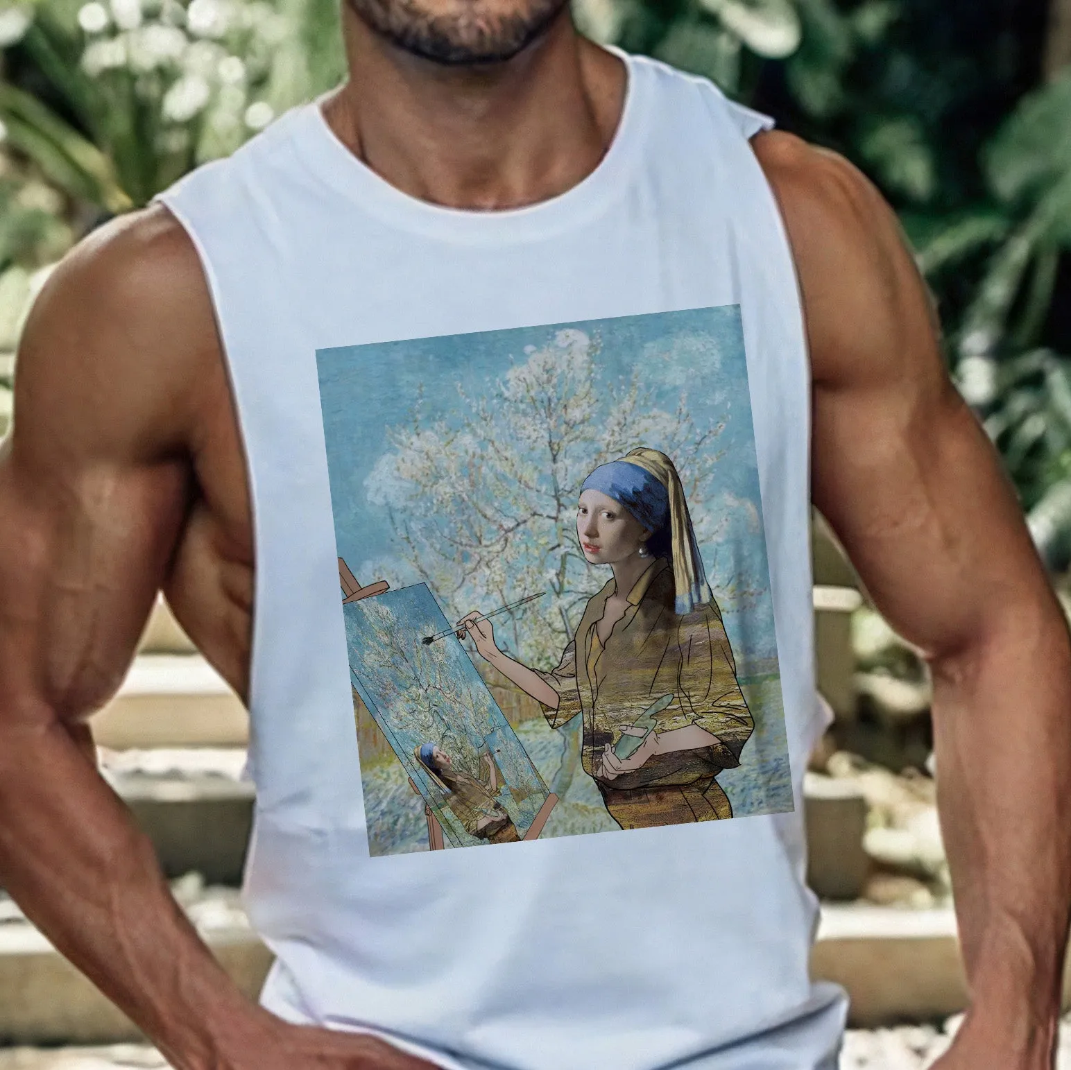 NOVAROPA™ Spoof Art Creative Print Men's Tank Top sold by Shopnova product image thumbnail 2