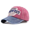 WILDWEST Embroidered Vintage Colorblock Cap Hat sold by Shopnova
