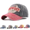 WILDWEST Embroidered Vintage Colorblock Cap Hat sold by Shopnova