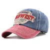 WILDWEST Embroidered Vintage Colorblock Cap Hat sold by Shopnova