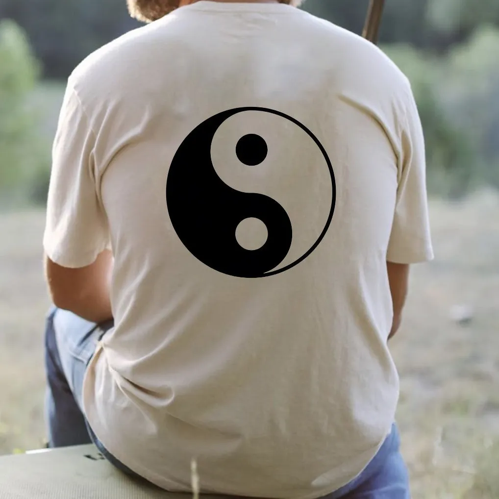 Yin Yang Art Print Men's Cotton T-shirt sold by Shopnova product image thumbnail 5