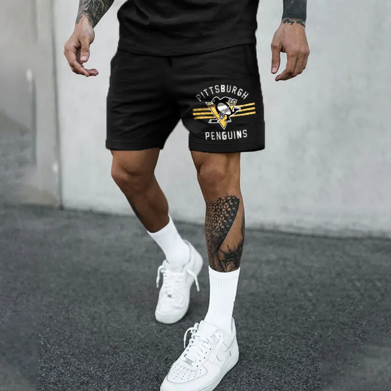Pittsburgh Penguins Men's Streetwear Casual Shorts sold by Shopnova product image thumbnail 2