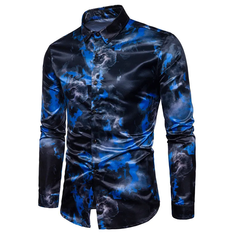 Long-sleeved Shirt With Lapel Print sold by Shopnova product image thumbnail 3