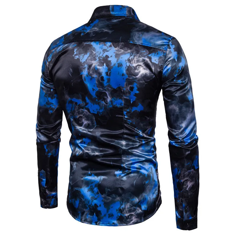 Long-sleeved Shirt With Lapel Print sold by Shopnova product image thumbnail 4