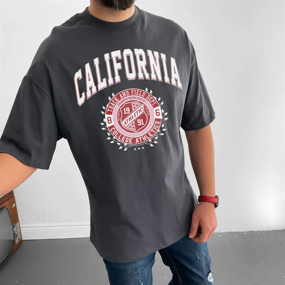 California Men's Streetwear Casual T-Shirts sold by Shopnova