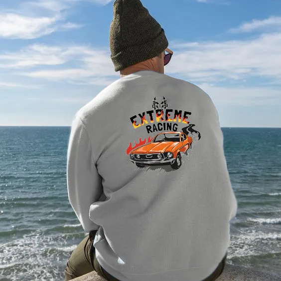 Racing Graphic Print Men's Sweatshirt sold by Shopnova