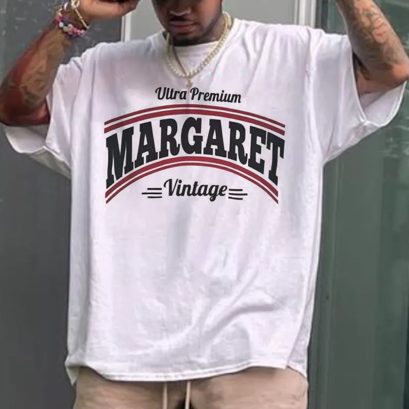Margaret Men's Streetwear Oversized T-Shirts sold by Shopnova